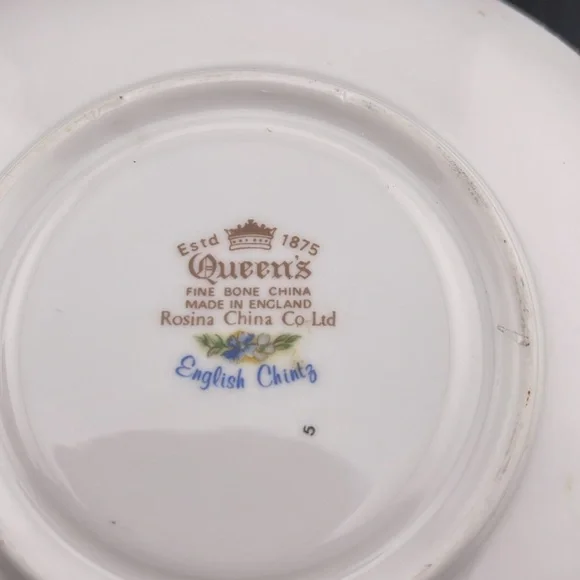 Rosina Queens English Chintz Bone China Cup & Saucer Set of 2 - Picture 4 of 5
